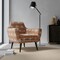 Coral Abstract Geometric Woven Pattern Upholstery Fabric by The Yard - SKU: Xavier Coral